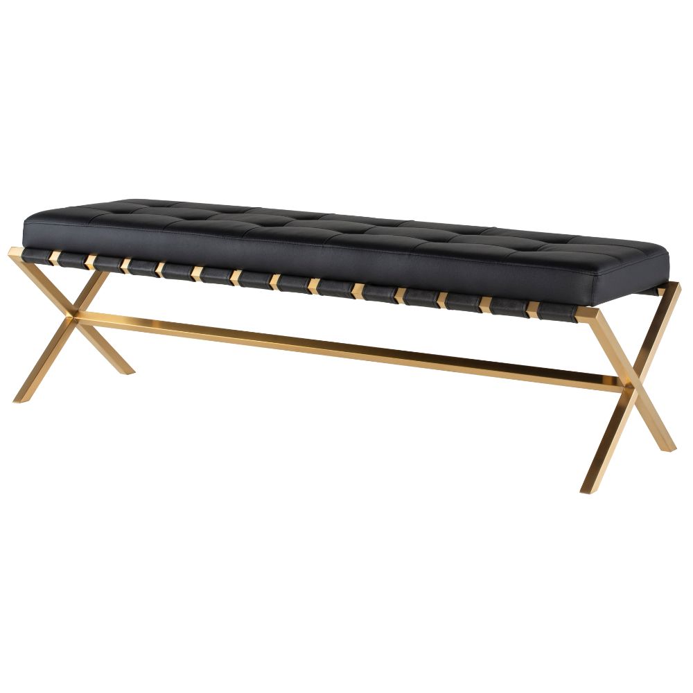 Nuevo HGTB371 AUGUSTE OCCASIONAL BENCH in BLACK